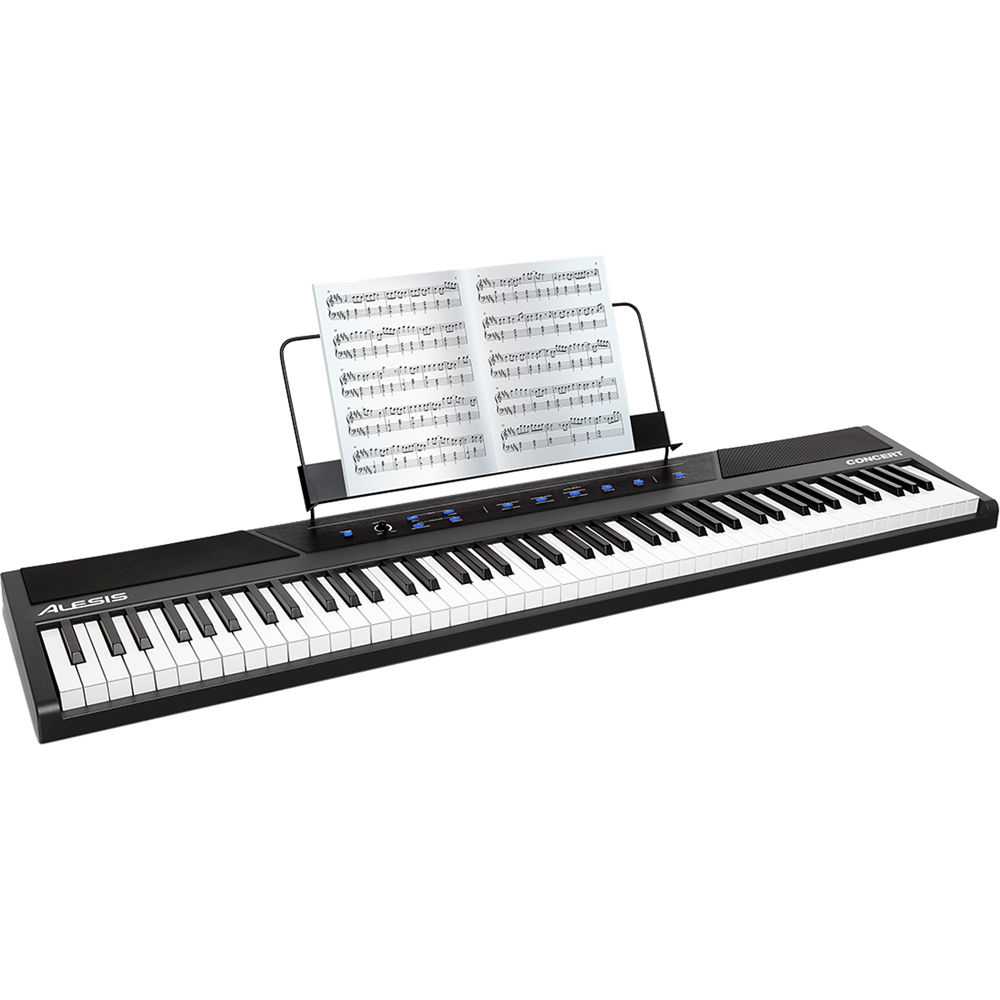Alesis Concert 88-Key Digital Piano with Full-Sized Keys - Realistic Touch Response, Built-In Speakers, Multiple Voice Options
